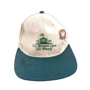 Vtg 1999 US Women's Open Waverly Hat Cap SIGNED Union Made In USA Golf Pin Green